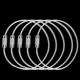 15cm 304 Dây Thép Không Gỉ Dây Móc Khóa Carabiner Kết Nối Dây Còn Hàng Bán Buôn
