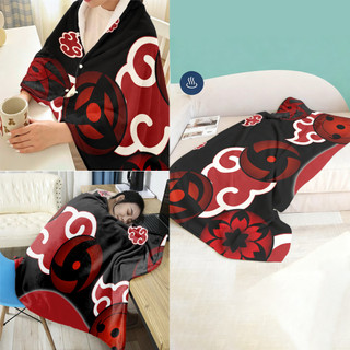 Logo Naruto Chăn Flannel in một mặt, Khăn choàng / chăn ngủ trưa, Món quà thiết thực cho bạn bè và gia đình.