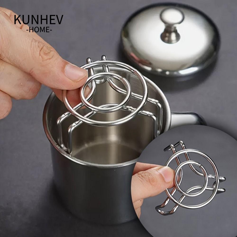 Giá hấp KUNHEV, Chiều cao và Chiều cao Giá hấp Mini 2 kích thước, Nồi đa chức năng bền bỉ Nấu ăn Giá hấp bằng thép không gỉ Cốc giữ nhiệt