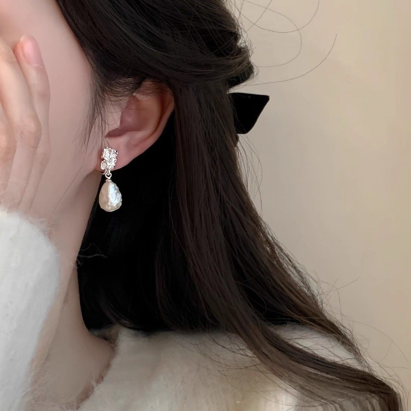 Bông Tái Thanhh Lich Họa Tiết Ngọc Trai Giọt Nước, Phong Cách Nu Nhẹ Sang TrỌng