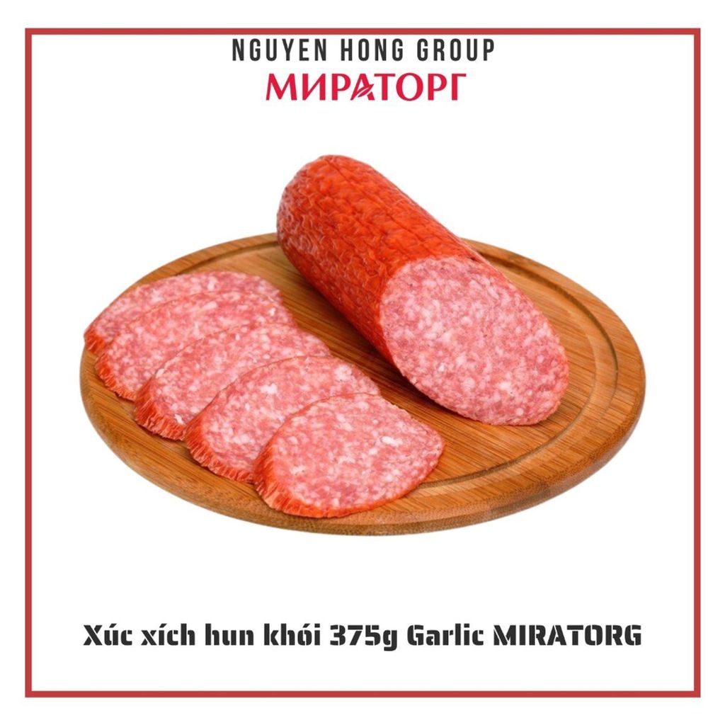 Xúc xích hun khói 375g Garlic Miratorg - Sản phẩm chính hãng