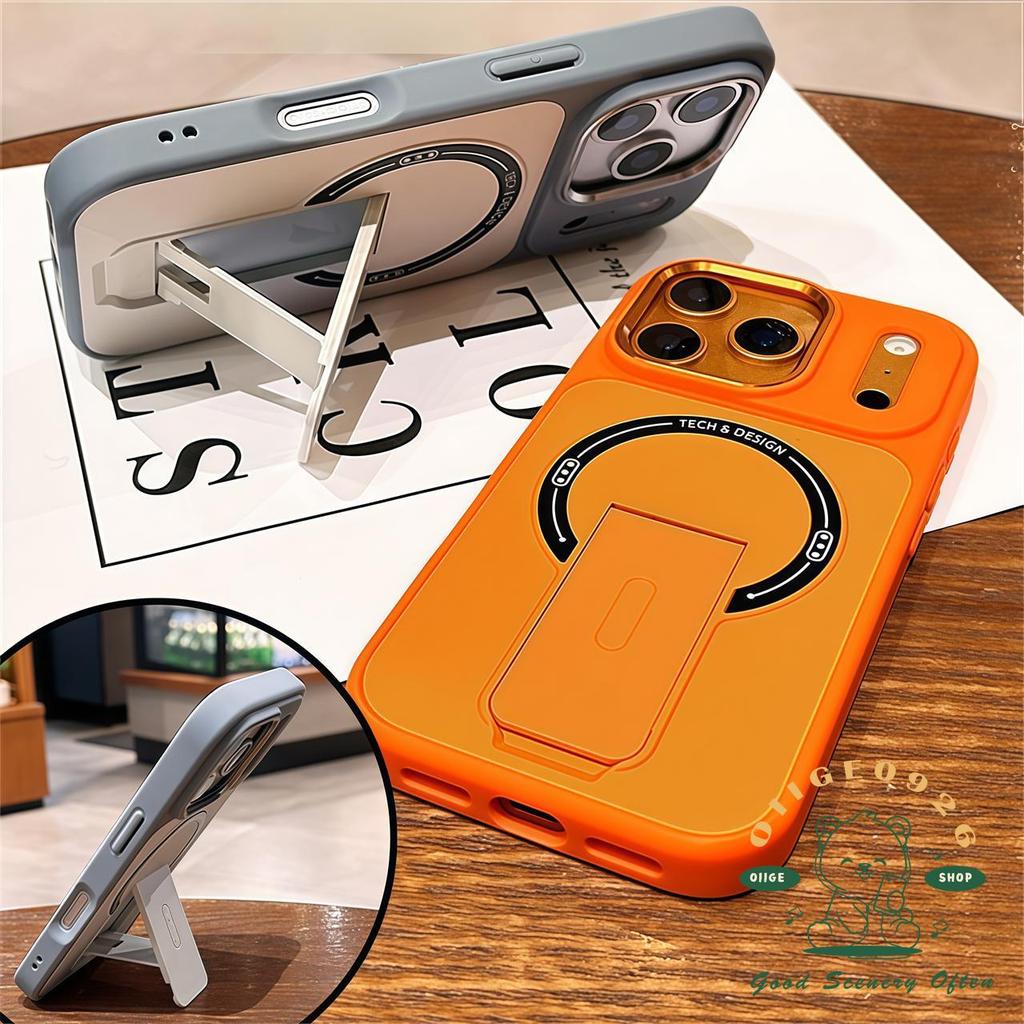 【 Ốp lưng iPhone17 】 Chống rơi Liquid Scrub Skin Sense Giá đỡ từ tính Vỏ điện thoại iphone17 Pro Max 16 15 14 13 cho vỏ iPhone Vỏ mềm silicon TPU chống sốc