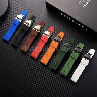 Bướm Khóa 16-24mm Silicon Dây Đeo Đồng Hồ Thể Thao Thay Thế Cao Su Mềm Dây Đeo Đồng Hồ Vòng Tay Nam Nữ Đồng Hồ Dây Đeo Tay