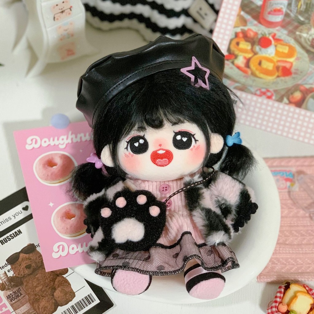 20cm Cotton Búp Bê Quần Áo Ngôi Sao Búp Bê Quần Áo Bé Cơ Thể Bình Thường Quần Áo Bé Dễ Thương Hoa Anh Đào Latte Thiết Kế 4.3