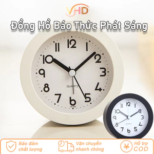 Đồng Hồ Báo Thức Phát Quang Sang Trọng – Thiết Kế Bắc Âu Tinh Tế, Mặt Số Lớn Dễ Nhìn, Ánh Sáng Xanh Dịu Nhẹ Bảo Vệ Mắt