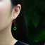 Bông tai xanh đầy đá, Bông tai hình tròn đơn giản cổ điển
