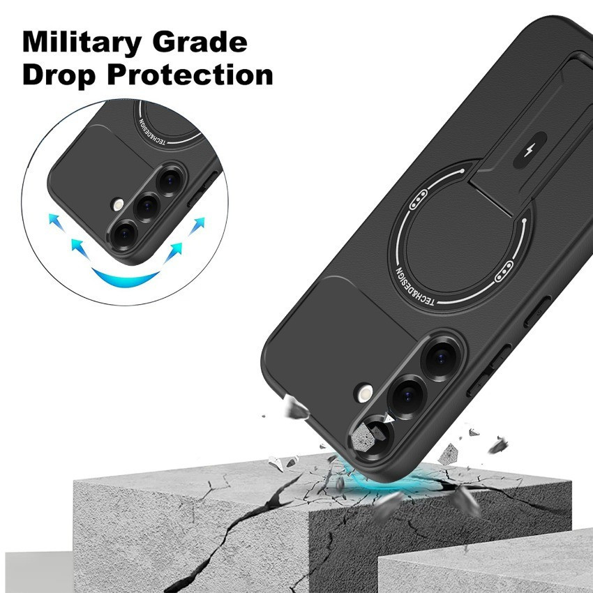 Dành Cho Samsung Galaxy S26 Ultra S25 FE S25FE Plus S24FE S24 2025 Màu Kẹo Sợi Carbon Giá Đỡ Từ Tính Vỏ Điện Thoại SamsungS25FE Armor Chống Sốc Bảo Vệ Mặt Sau