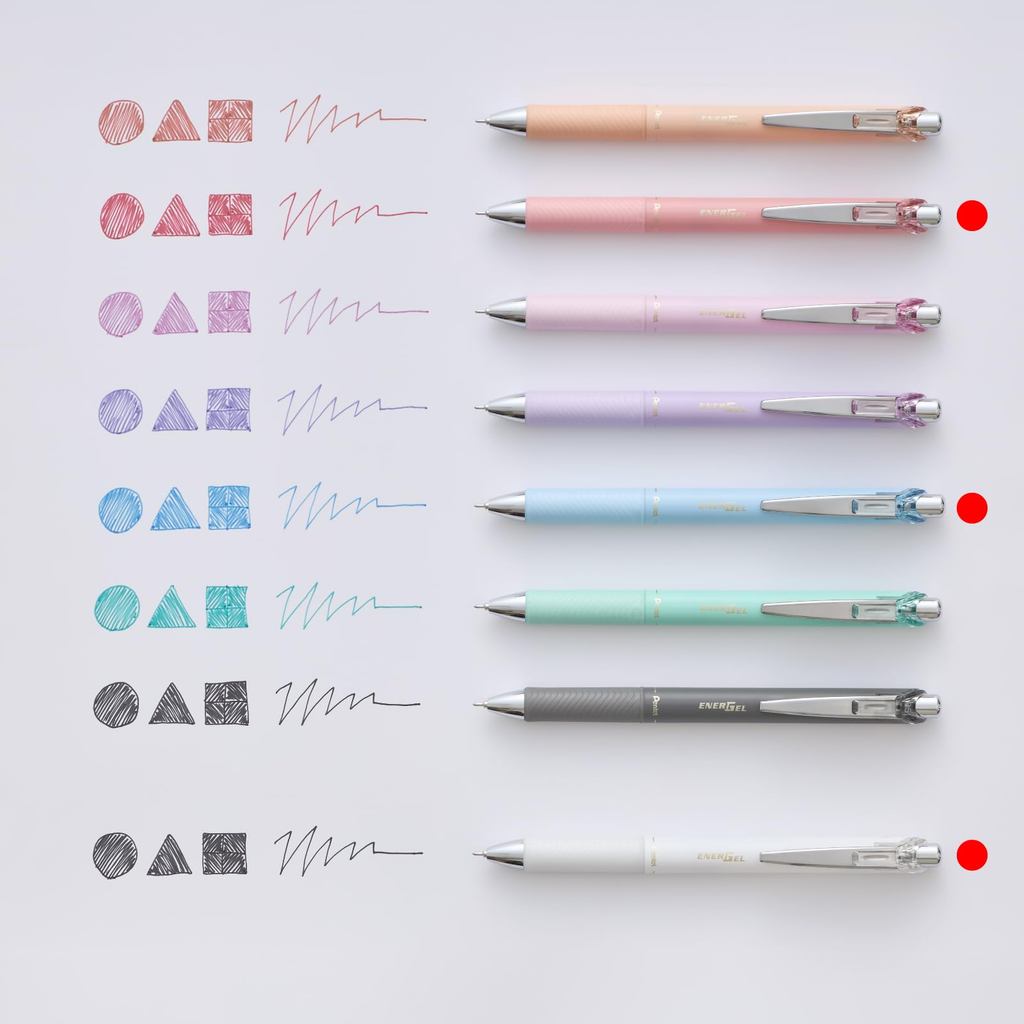 Pentel Energel Kohare BLN75KH-3ST/Bo 3 Cay/But Gel Mau Pastel 0.5mm/Nhat Ban Chinh Hang