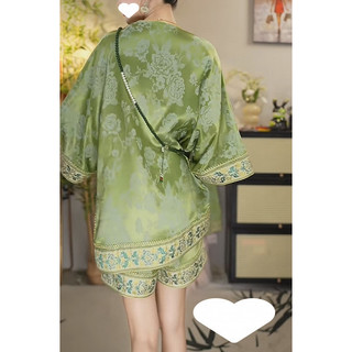 Hàng Mới Về Mùa Hè: Bộ Đồ Nữ cao cấp Phong Cách Trung Hoa Mới: Áo Jacquard Dáng Rộng + Quần Short