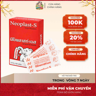 Băng Keo Cá Nhân Con Voi Neoplast-S Hộp 100 miếng (Dệt Vải Không Bong)