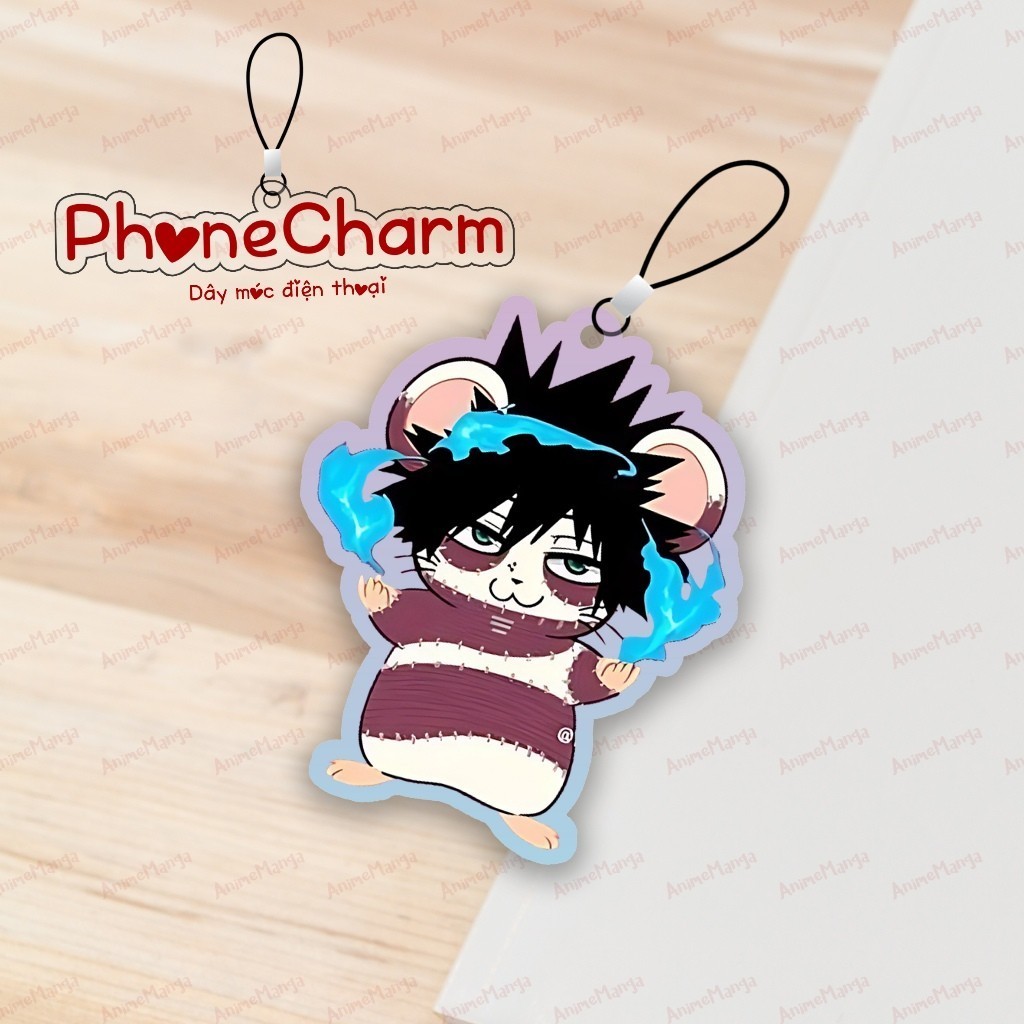 Móc Treo Điện Thoại Nền Màu My Hero Academia Midoriya Bakugo All Might Todoroki Phonecharm Chibi 3cm  Animemanga