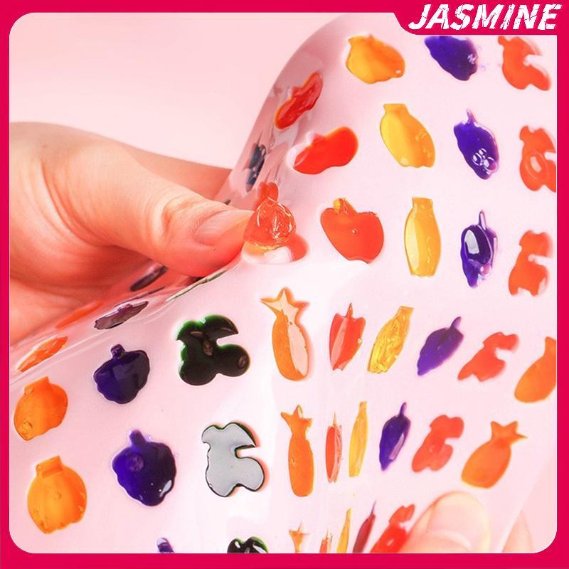 JASMINE Mix Trái Cây Động Vật Silicon Khuôn Socola Thỏ Cá Mờ Kẹo Thạch Khuôn Hình Học Trái Tim Bánh Trang Trí Nướng Bánh Khay Đá Quà Tặng JASMINE