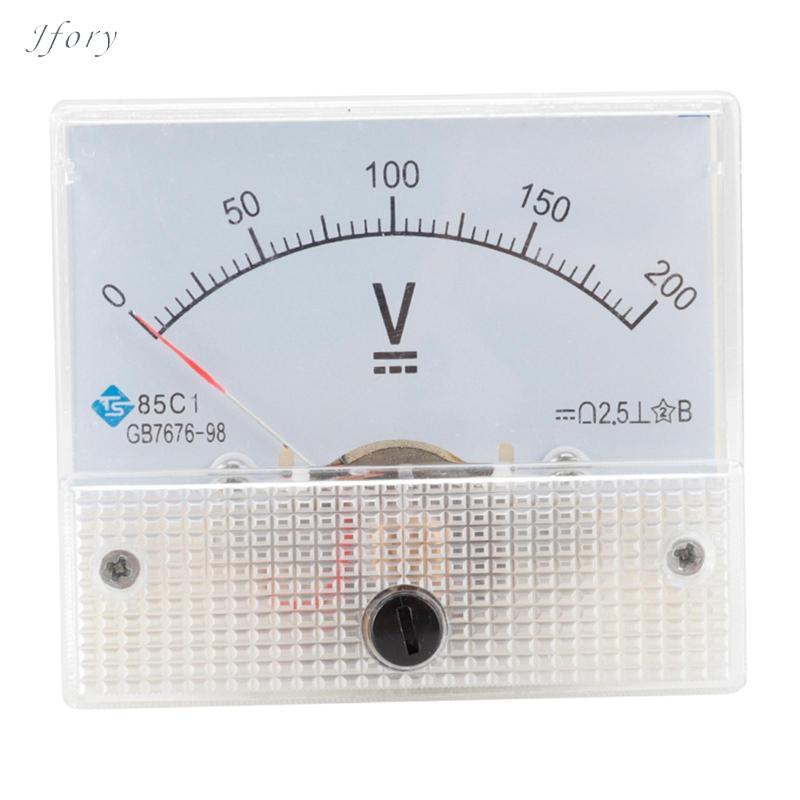 Jfory Vôn kế 85V 0-100V 0- 0-500V Hình chữ nhật Loại 2.5 Bảng điều khiển tương tự Vôn Đồng hồ đo điện áp