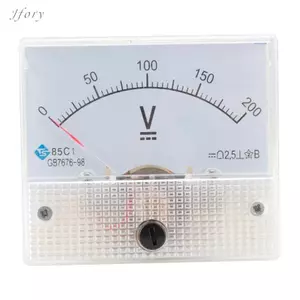 Jfory Vôn kế 85V 0-100V 0- 0-500V Hình chữ nhật Loại 2.5 Bảng điều khiển tương tự Vôn Đồng hồ đo điện áp