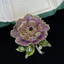Lapel Pin Nữ Hoa Mẫu Đơn Trâm Cài Lấp Lánh Kim Cương Giả Men Huy Hiệu Ve Áo Phụ Kiện Thanh Lịch Cho Áo Khoác Túi Khăn – Quà Tặng Thời Trang Cho Thời Trang Đông Nam