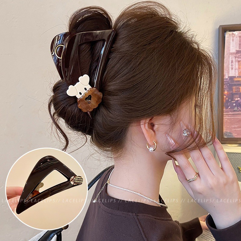 Kẹp tóc hình chó con tam giác - Phong cách mới, đáng yêu cho nữ