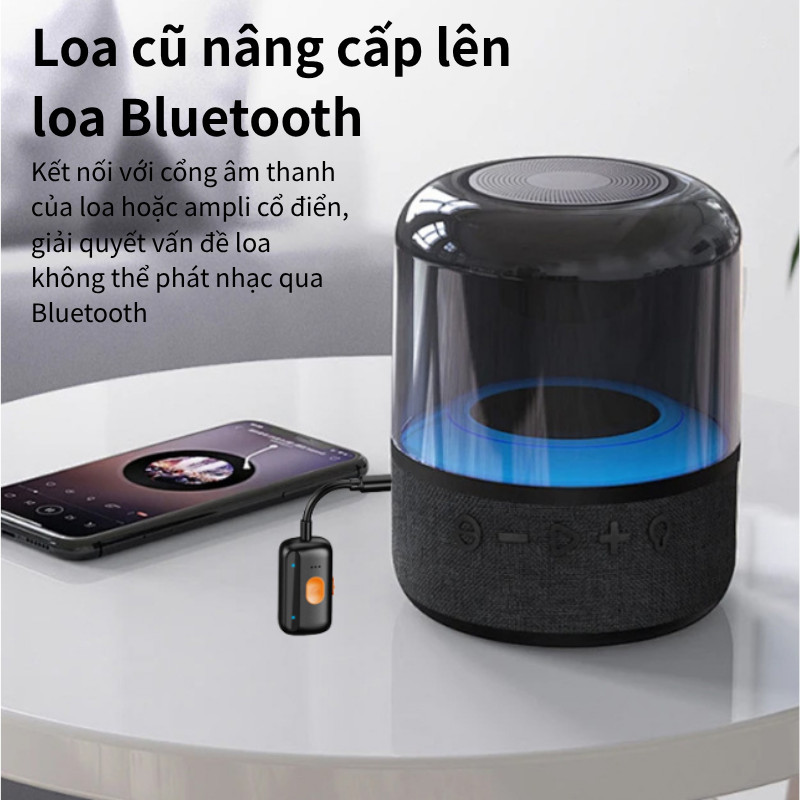 Bộ Thu Phát Bluetooth 5.4 Không Dây - Chuyển Đổi AUX 3.5mm Cho Ô Tô, Loa, PC, TV, Tích Hợp Mic, Rảnh Tay