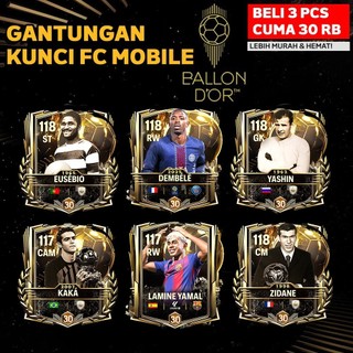 [PROMO] Gantungan Kunci Pemain Bola Gantungan Kunci FC Mobile Ballon Dor Ganci Keychain Akrilik Aksesoris