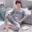 Bộ Đồ Ngủ Nam Dài Tay Thu Đông Nam Thanh Niên Xuân Thu Đông Mỏng Phong Cách Giả Cotton Rời Bé Trai Homewear Phù Hợp Với