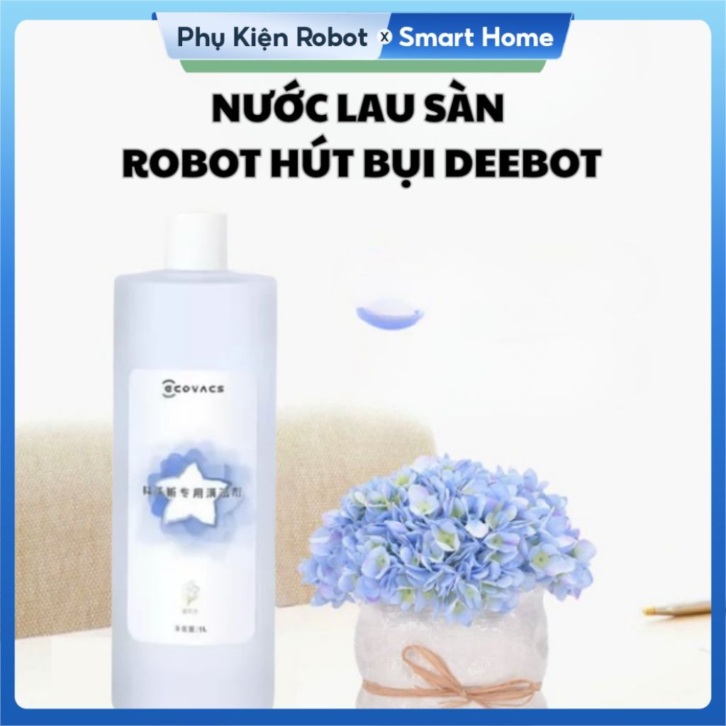 Nước lau sàn cho robot hút bụi Ecovacs Deebot - 1 Lít để sử dụng cho các dòng robot hút bụi Deebot