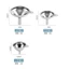 Phễu Inox Bộ Ba Mảnh Treo Hộ Gia Đình Nhà Bếp Dầu Rót Lớn Nhỏ Rượu Phễu Treo Nâng Rượu Đánh Thìa KEU7