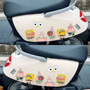 SpongeBob SquarePants Pie Daxing Khối Xe Xước Dán Xe Điện Xe Máy Hoạt Hình Vui Vẻ Trang Trí Dán Chống Thấm Nước 26.3.26