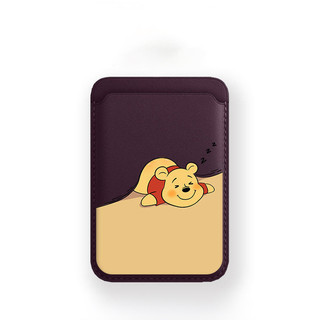 Mẫu Mới Winnie the Sleepy Bear Họa Tiết Ví Đựng Thẻ Cho iPhone 11pro 12promax 13 15pro 15promax 14 14promax 14 pro 16 16plus 16 Pro Max 17 17promax 17airWallet