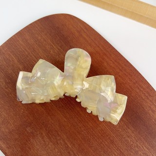 Kẹp Tóc Cá Mập Acetate Chất Lượng Cao, Hoa Màu Phía Sau - Phụ Kiện Tóc Thời Trang