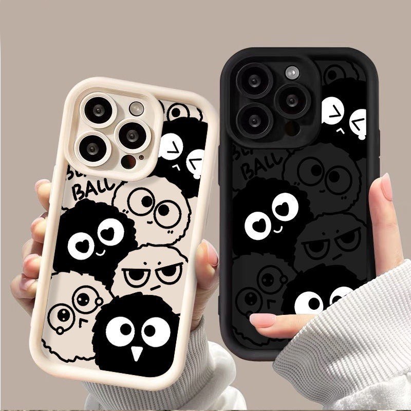 Ốp lưng iphone camera viền cao black ball 6/6s/6plus/7/8/plus/x/xs/11/12/13/14/15/pro/max/plus/promax – Awifi Case B5-2