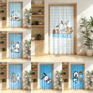 Hoạt Hình Dễ Thương Họa Tiết Pochacco Rèm Cửa Vải Polyester Có Thể Giặt Màn Riêng Tư Cho Trang Trí Phòng Gia Đình 1 Cái