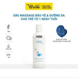 Combo Dầu Massage Cho Trẻ Từ 1 Ngày Tuổi Ziaja Baby 270ml Và Dầu Tắm Gội Dành Cho Trẻ Từ 1 Ngày Tuổi Ziaja Baby 370ml