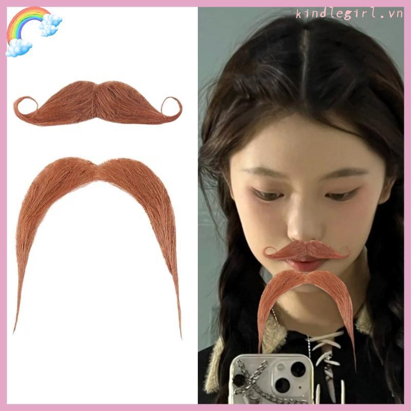 Vua 2 Chiếc ria mép giả, râu giả dính trang phục cosplay Halloween