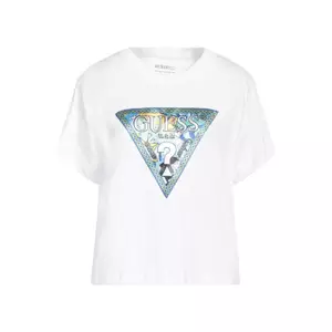 Áo thun unisex 100% cotton với họa tiết trái tim và tam giác, thiết kế rộng rãi phong cách retro