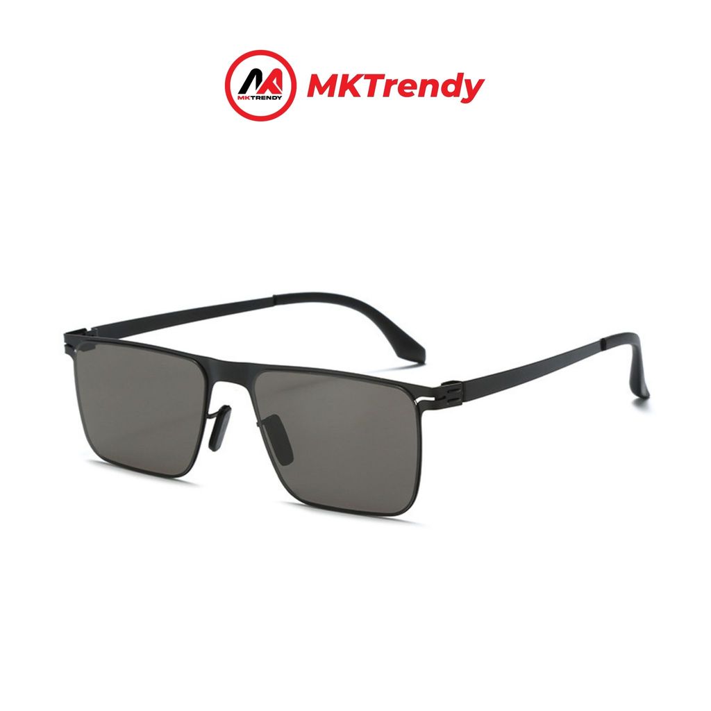 kính râm gọng vuông MKTRENDY thời trang nam gọng kim loại chống tia UV chống nắng phong cách M6