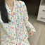 Bộ đồ ngủ Cotton nữ họa tiết đám mây hoạt hình ngọt ngào, phù hợp mùa xuân thu, phong cách học đường, tiện lợi khi ở nhà hay ra ngoài.