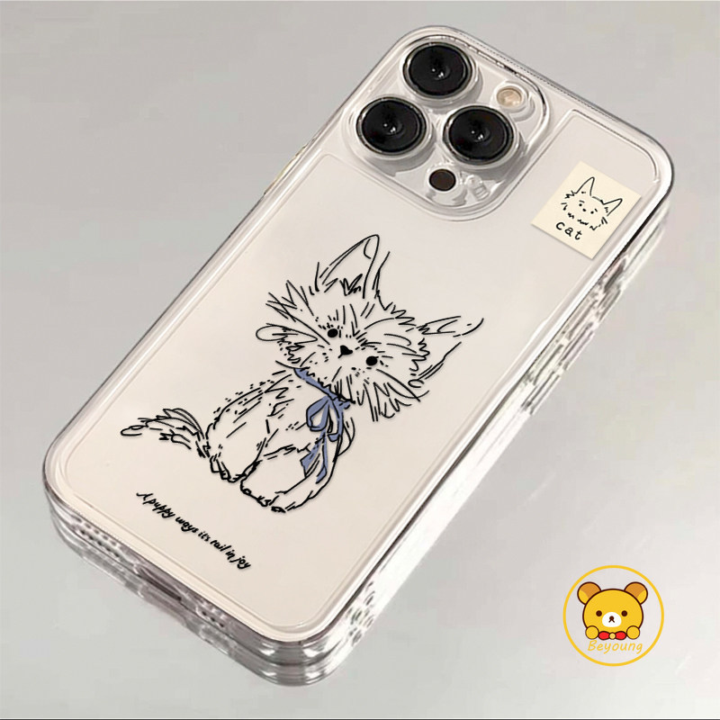 Ốp Điện Thoại Hình Chó Mèo Hoạt Hình Cho iPhone 17 Air 16E 16 15 14 Plus 13 12 Mini 11 Pro Max XS Max X XR 8 7 6 6S Plus Vỏ Mềm Trong Suốt Cặp Đôi Dễ Thương