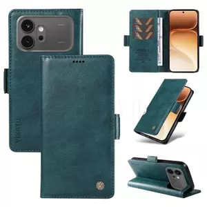Ốp Lưng Cho Honor 600 Pro Họa Tiết Lichee Da Siêu Mỏng Thoáng Khí Bên Khóa Khe Cắm Thẻ Chống Rơi Vỏ Điện Thoại