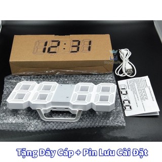 Đồng Hồ Để Bàn LED Decor Báo Thức Điện Tử Treo Tường Led 3D Số To nhìn giờ rõ ngày đêm cảm biến độ sáng tự động）