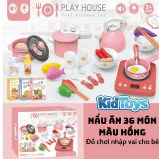 Bộ đồ chơi nhà bếp KidToys Playhouse – bộ nấu ăn mô phỏng có hộp đồ chơi cho bé