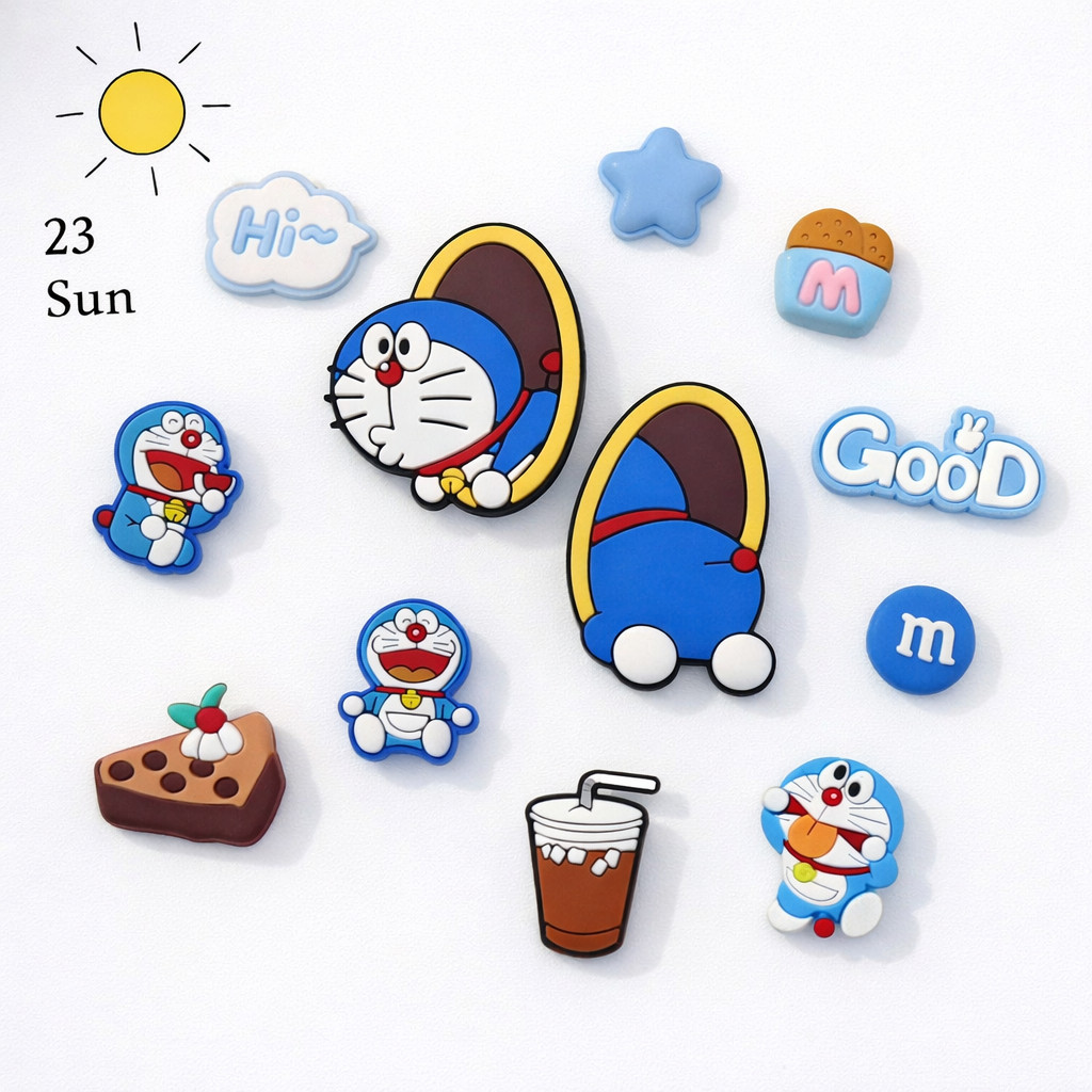 Set Charm Doraemon Cute đáng yêu Vui Nhộn – Mèo Máy Doremon, Burger, Nước Ngọt, Khoai Tây Cute Trang Trí Dép Crocs