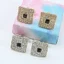 Cufflinks vuông kim cương phù hợp với áo sơ mi