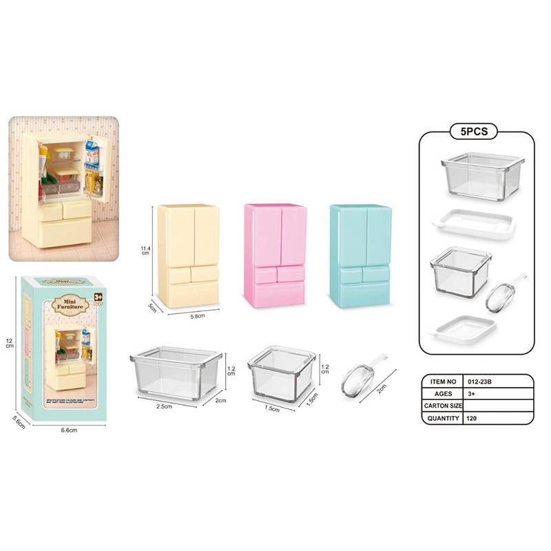 CMinYP Nhựa Thu Nhỏ Tủ Lạnh Mô Phỏng Mini Cửa Đôi Tủ Lạnh Mô Hình Thủ Công Nội Thất Nhà Búp Bê Phụ Kiện Vinh Quang