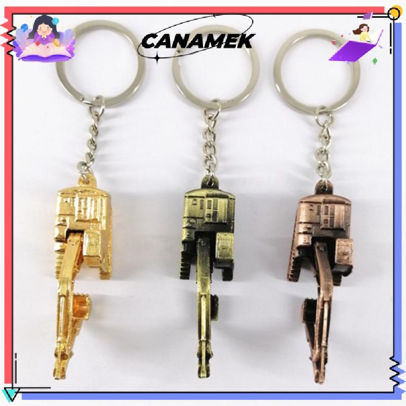 CANAMEK Hợp Kim 3D Máy Xúc Ba Chiều Móc Khóa Mặt Dây Chuyền Phụ Kiện Xe Hơi Quà Tặng CSF
