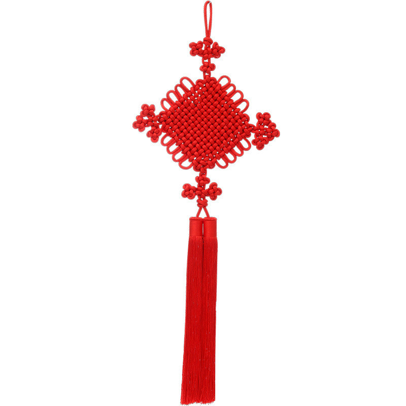 Handmade Đỏ Trung Quốc Nút Thắt Mặt Dây Chuyền Kích Thước Nhỏ Phòng Khách Kích Thước Lớn Nút An Toàn Đồng Tâm Nút Trang Trí Nội Thất Mới