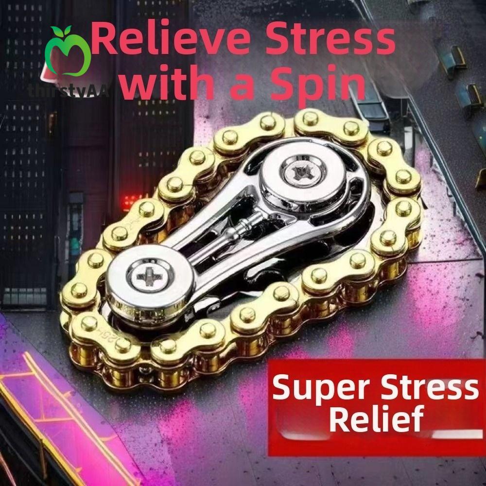 THIRSTYAA Bánh đà Fidget Spinner, DIY Creative Bike Chains Spinner, Đồ ...