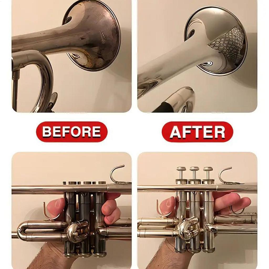 30ml Saxophone Rust Removal Cleaning Cream with Sponge Metal Polisher Paste Brass Tarnish Remover
