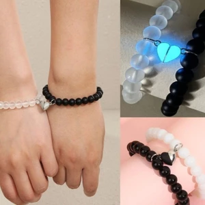 2 Chiếc Dạ Quang Hình Trái Tim Vòng Tay Từ Tính Cho Cặp Đôi Người Bạn Thân Nhất Kỷ Niệm Phụ Kiện Quà Tặng Ngày Lễ Tình Nhân