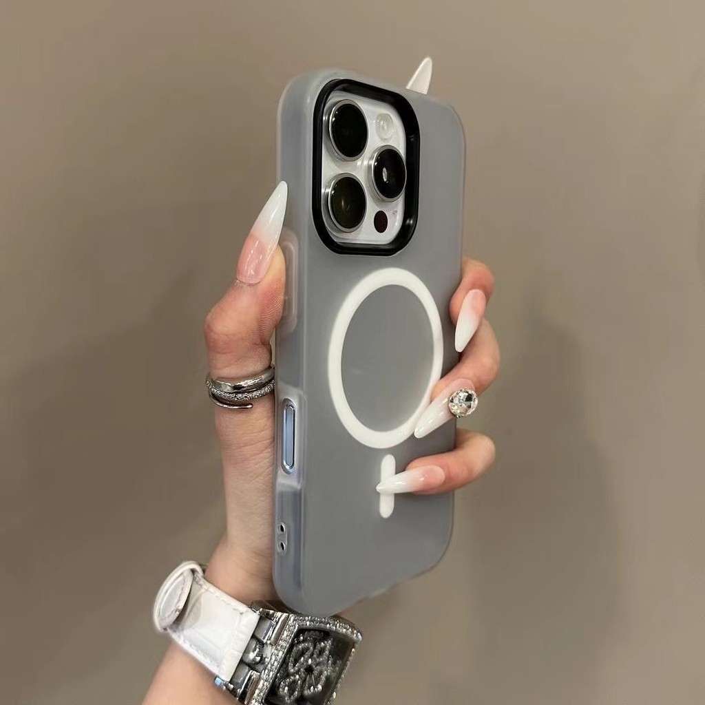 Mới từ hút 2in-1 jelly cho iPhone17 vỏ 16promax đơn giản iPhone15 vỏ trống 14plus/12Bền vữngVỏ