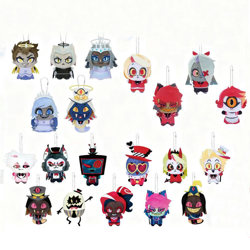 Vox Alastor Hotel 10cm Husk Keychain Doll Valentino Plush Pendants