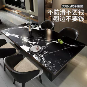 Khăn phủ bàn/ tấm phủ bàn vân đá sang trọng | 2mm 2 lớp | Chống mài mòn | Chống nước & dầu | Chống nóng chống bỏng 80°C | Bảo vệ mặt bàn